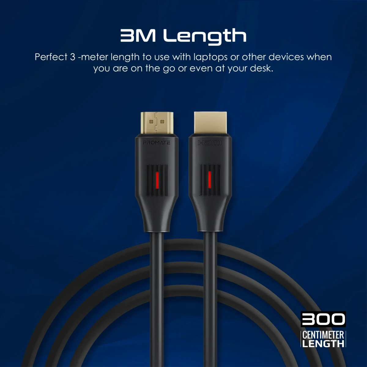 كابل HDMI 3 متر يدعم 4K@60Hz وتوافق شامل مع أجهزة الألعاب والشاشات من PROMATE - Image 2