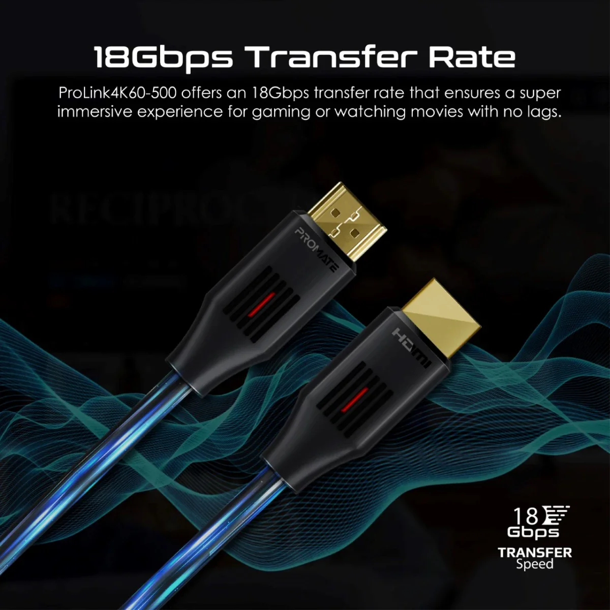 كابل HDMI 3 متر يدعم 4K@60Hz وتوافق شامل مع أجهزة الألعاب والشاشات من PROMATE - Image 4