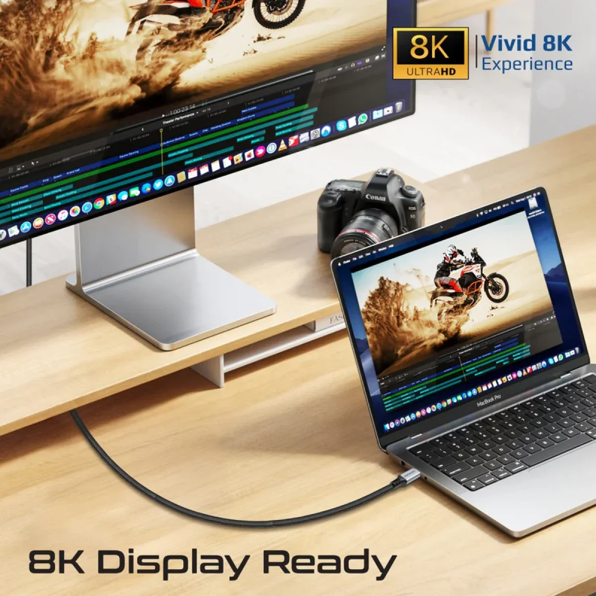 كابل USB4 احترافي بسرعة 80 جيجا وبقوة 240 واط مع دعم فيديو 8K من PROMATE - Image 4