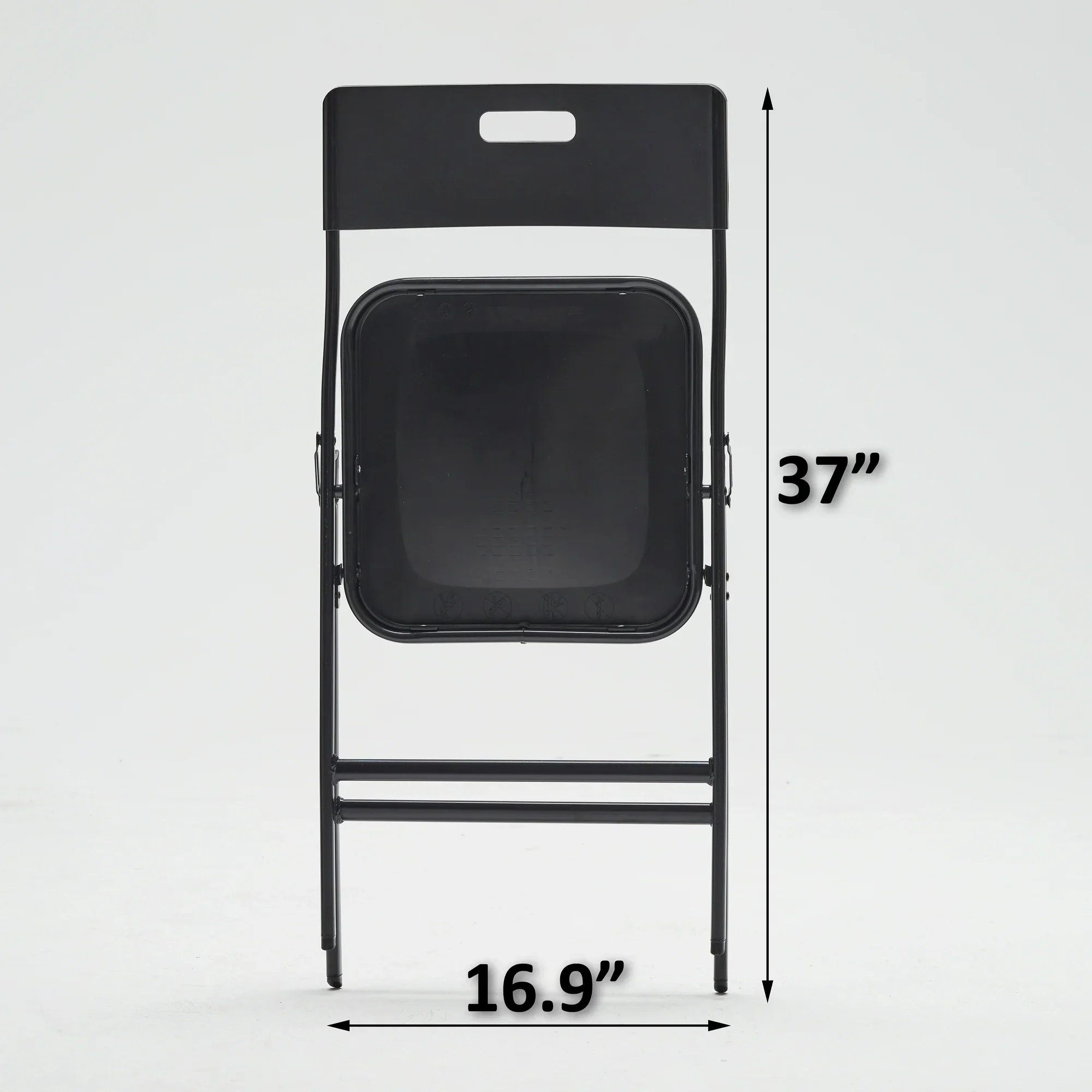 5-Piece Folding Table and Chair Set – Black – Heavy-Duty Steel Frame - Image 5