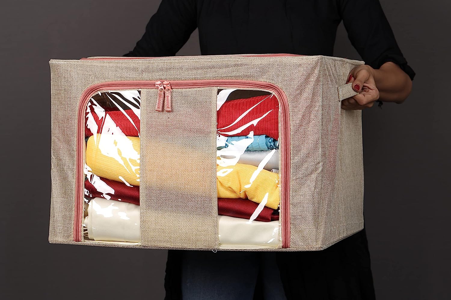 صندوق تخزين ملابس 50*40*33 سم من ARMN TidyFold - بيج - Image 8