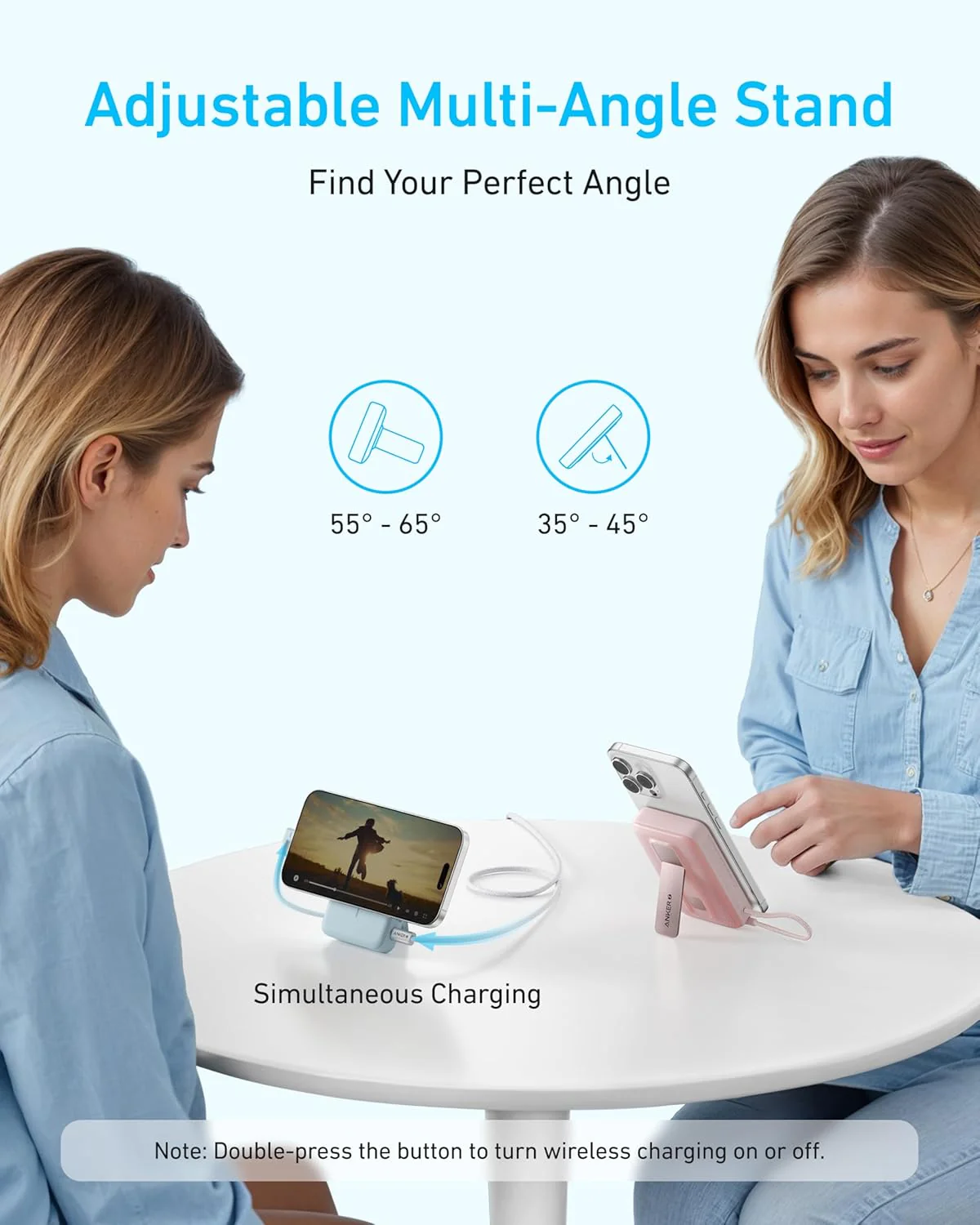 باور بانك 10000MAH مغناطيسي مع كابل USB-C مدمج للشحن السريع من Anker - Image 6