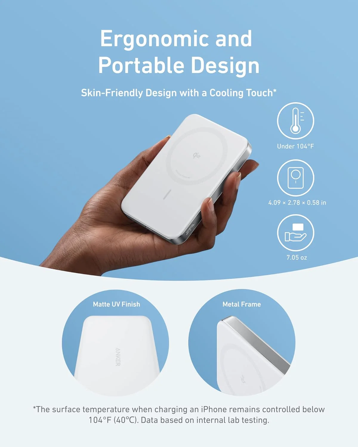 باور بانك MagGo 10K مع شحن لاسلكي 15W ومنفذ USB-C 30W من Anker - Image 7