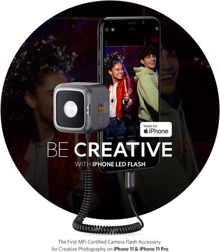 فلاش LED لـ iPhone لتحسين الإضاءة - رمادي غامق من Anker - Image 8
