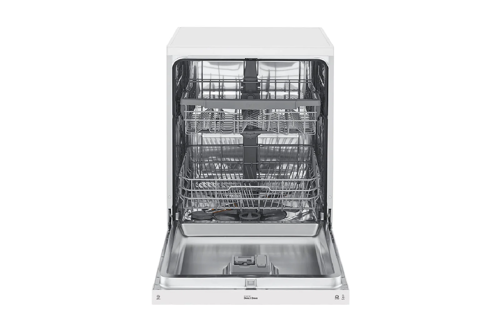 غسالة صحون إل جي ™QuadWash ، لون أبيض إعداد المكان14، تقنية EasyRack™ Plus، محرك الدفع المباشر، من ال جي - Image 2