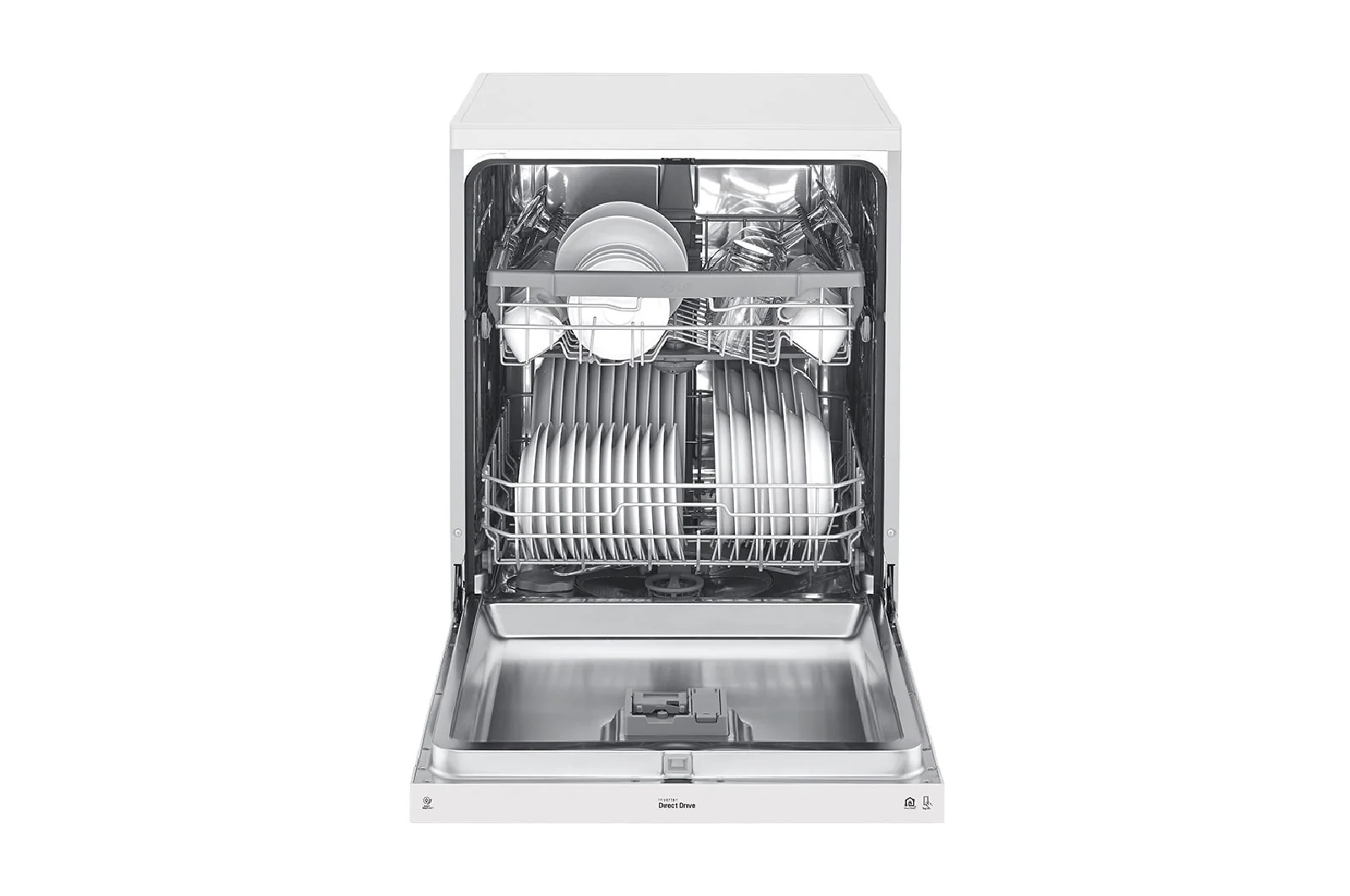 غسالة صحون إل جي ™QuadWash ، لون أبيض إعداد المكان14، تقنية EasyRack™ Plus، محرك الدفع المباشر، من ال جي - Image 3