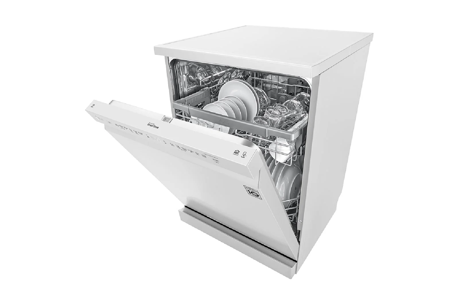 غسالة صحون إل جي ™QuadWash ، لون أبيض إعداد المكان14، تقنية EasyRack™ Plus، محرك الدفع المباشر، من ال جي - Image 9