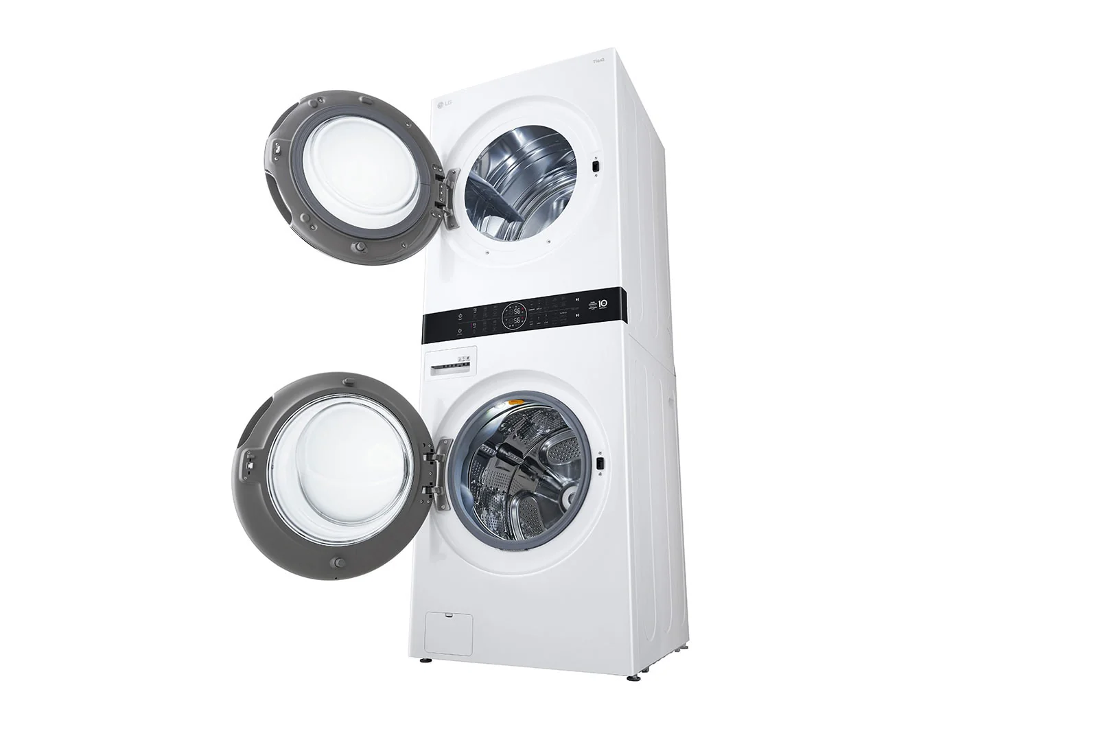 غسالة ونشافة تحميل أمامي ™LG WashTower مع لوحة تحكم مركزية ، لون أبيض، 17 كغم غسالة و 16 كغم نشافة - Image 12