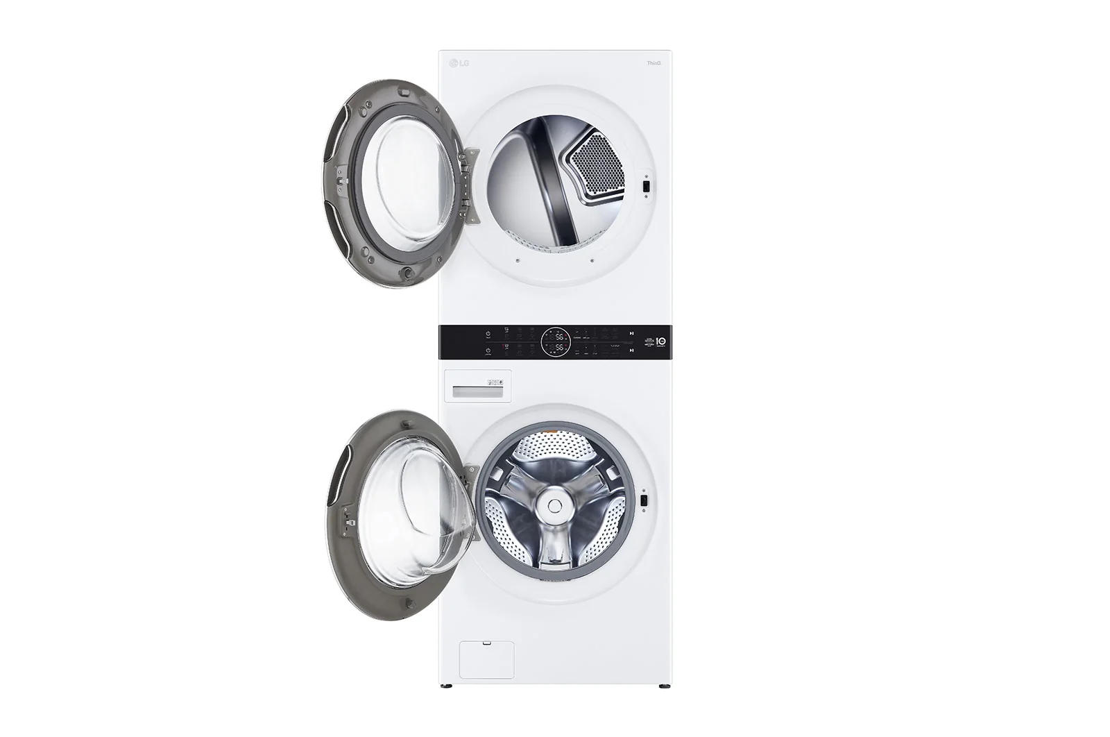 غسالة ونشافة تحميل أمامي ™LG WashTower مع لوحة تحكم مركزية ، لون أبيض، 17 كغم غسالة و 16 كغم نشافة - Image 2