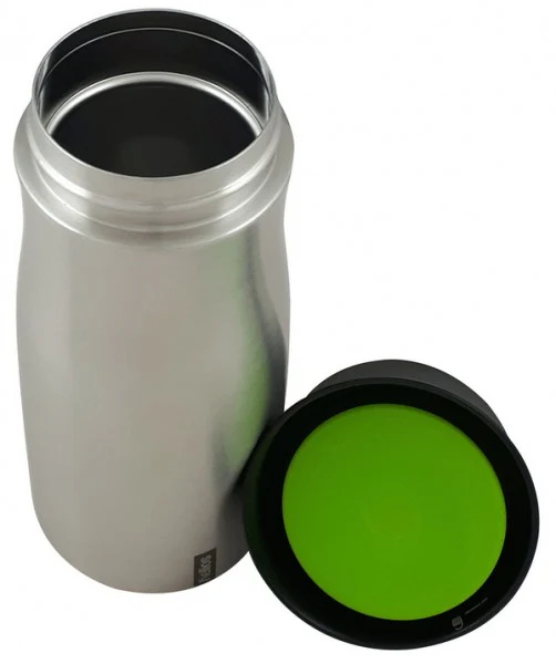 مطرة مشروبات سعة 400 مل من Helios Click N Drink - ستيل وأخضر - Image 3