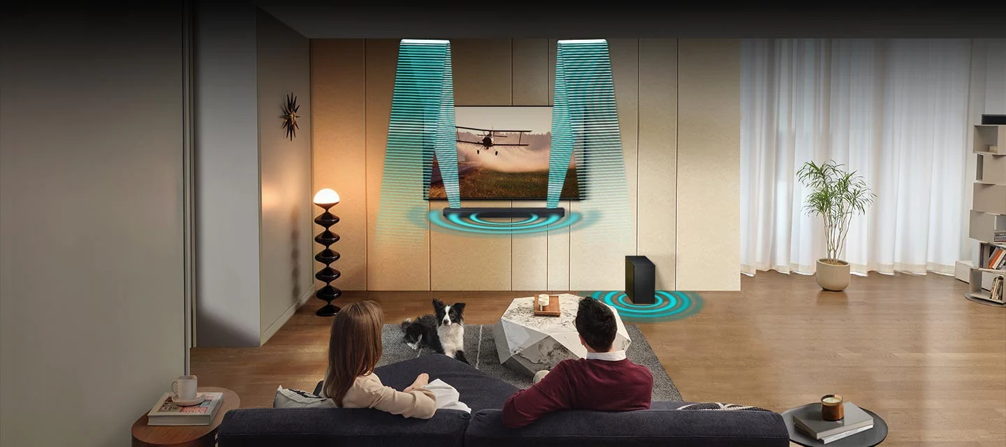 جهاز صوت  Q-Series Soundbar HW-Q700D (2024) بقنوات 3.1.2 ومضخم صوت Subwoofer - صوت محيطي غامر من سامسونج - Image 4