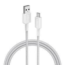 كابل USB-A إلى USB-C مضفّر 3 ft لنقل بيانات بسرعة 480MB/s من Anker