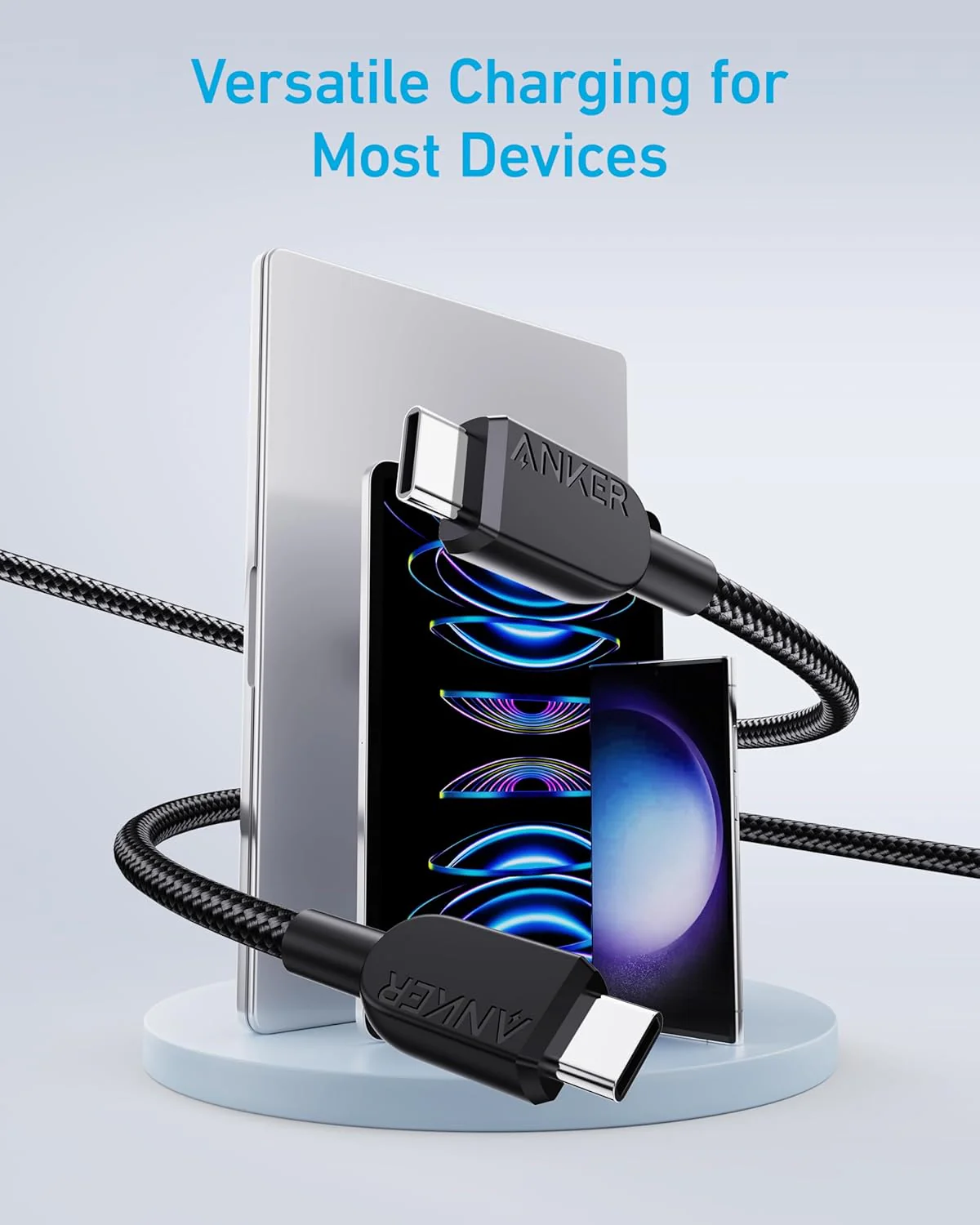 كابل USB-C إلى USB-C 240W مضفر 3 ft للشحن السريع من Anker - Image 3