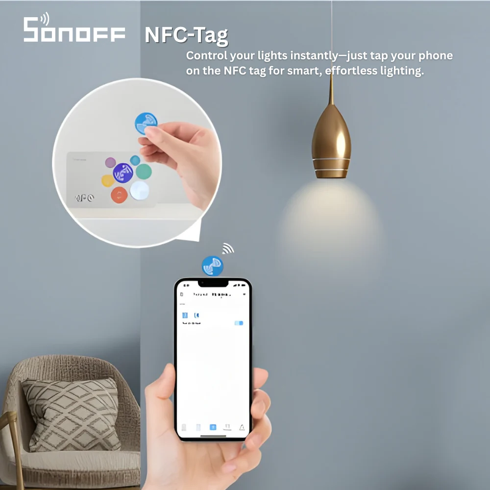 علامة SONOFF NFC-Tag الذكية | ملصق برمجي مقاوم للحرارة للتحكم السريع في المنزل الذكي من sonoff - Image 2