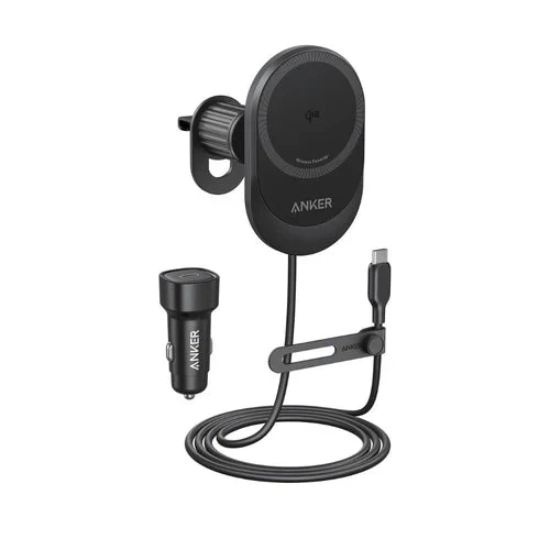 MagGo شاحن سيارة لاسلكي 15W للشحن الفائق مع USB-C من Anker