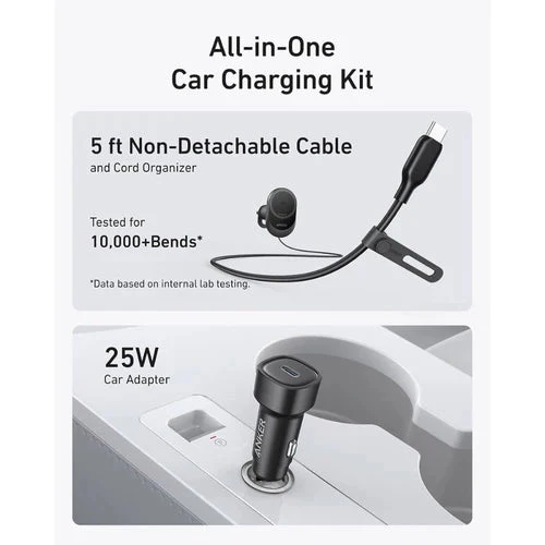 MagGo شاحن سيارة لاسلكي 15W للشحن الفائق مع USB-C من Anker - Image 3