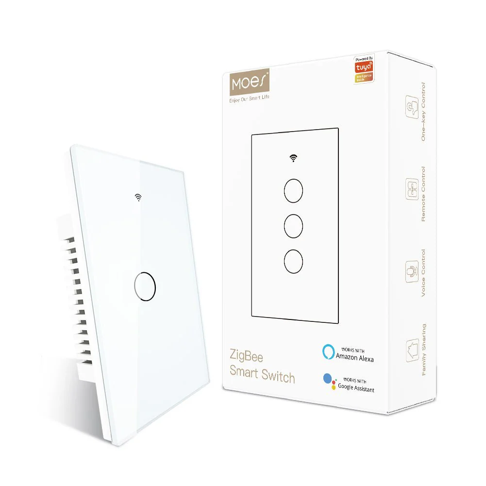 مفتاح ذكي - احادي - ديمر - US Type-Zigbee- - ابيض