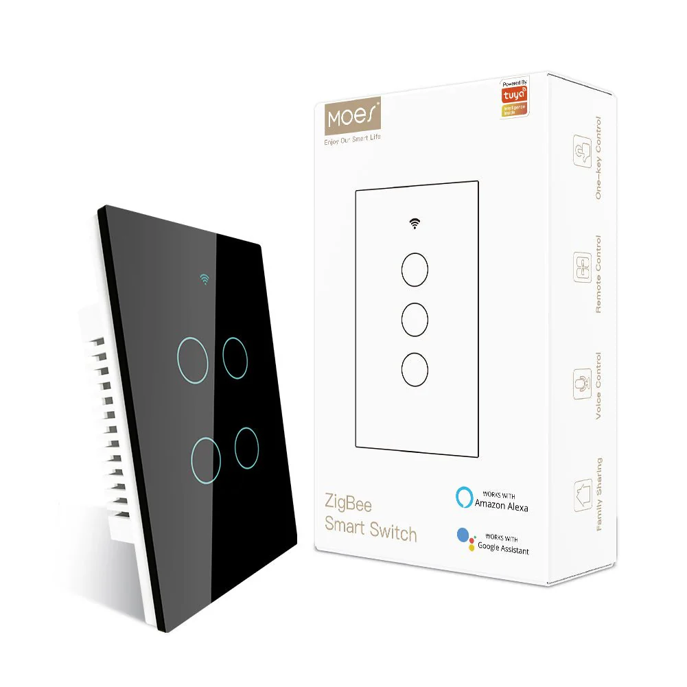 مفتاح ذكي رباعي- Zigbee Mesh - US Type - أبيض