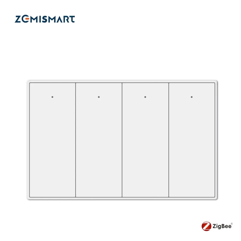 مفتاح ذكي رباعي- Zigbee Mesh-Zemismart - US Type - ابيض