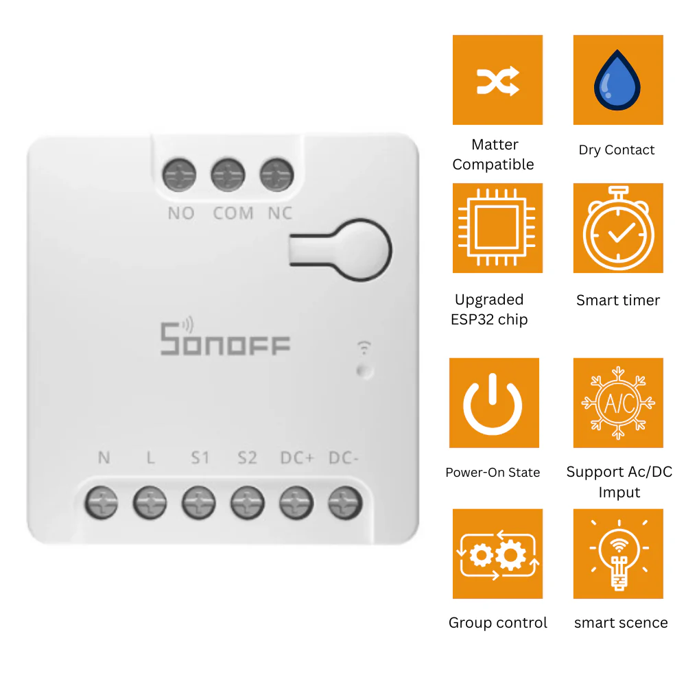 مفتاح ذكي SONOFF MINI-D بتقنية الواي فاي بدون سلك محايد للتحكم عن بُعد من sonoff - Image 3