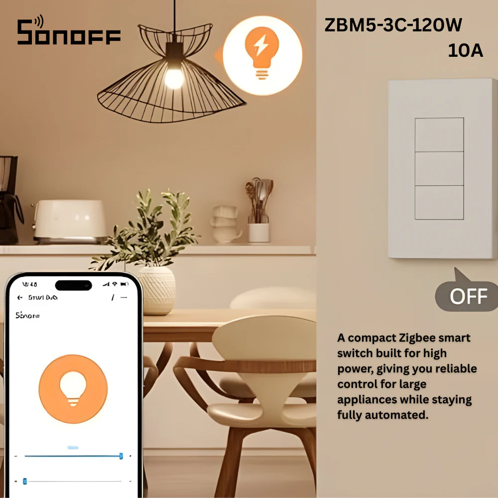 مفتاح ذكي SONOFF ZB 120 واط سلكي مع تحكم عن بُعد ودعم Zigbee 3.0 من sonoff - Image 5