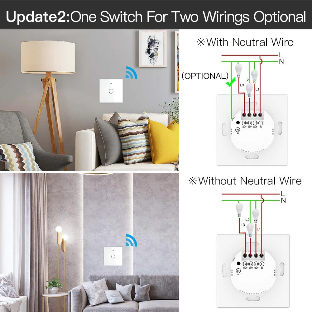 مفتاح ذكي ثلاثي- Zigbee Mesh - EU Type -اسود - Image 3