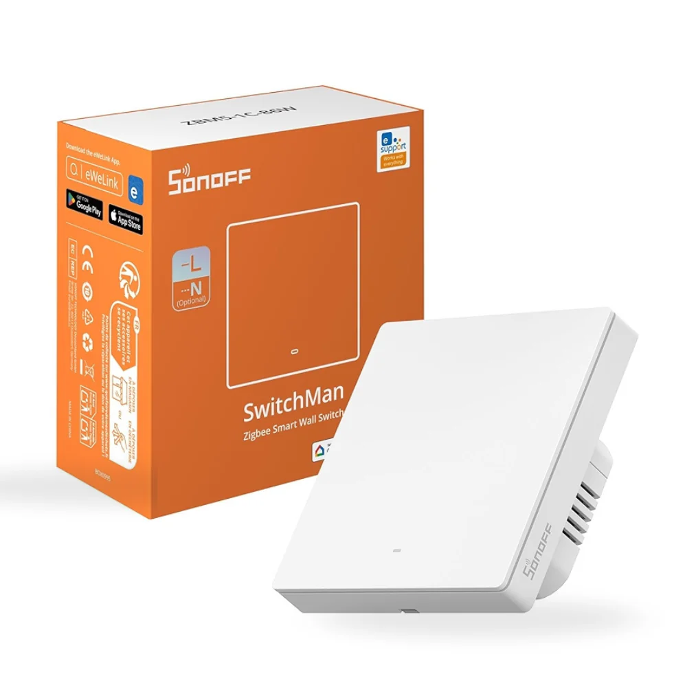 مفتاح جدار ذكي Zigbee من SONOFF | 86W ZB مع تحكم عن بُعد وأتمتة منزلية من sonoff