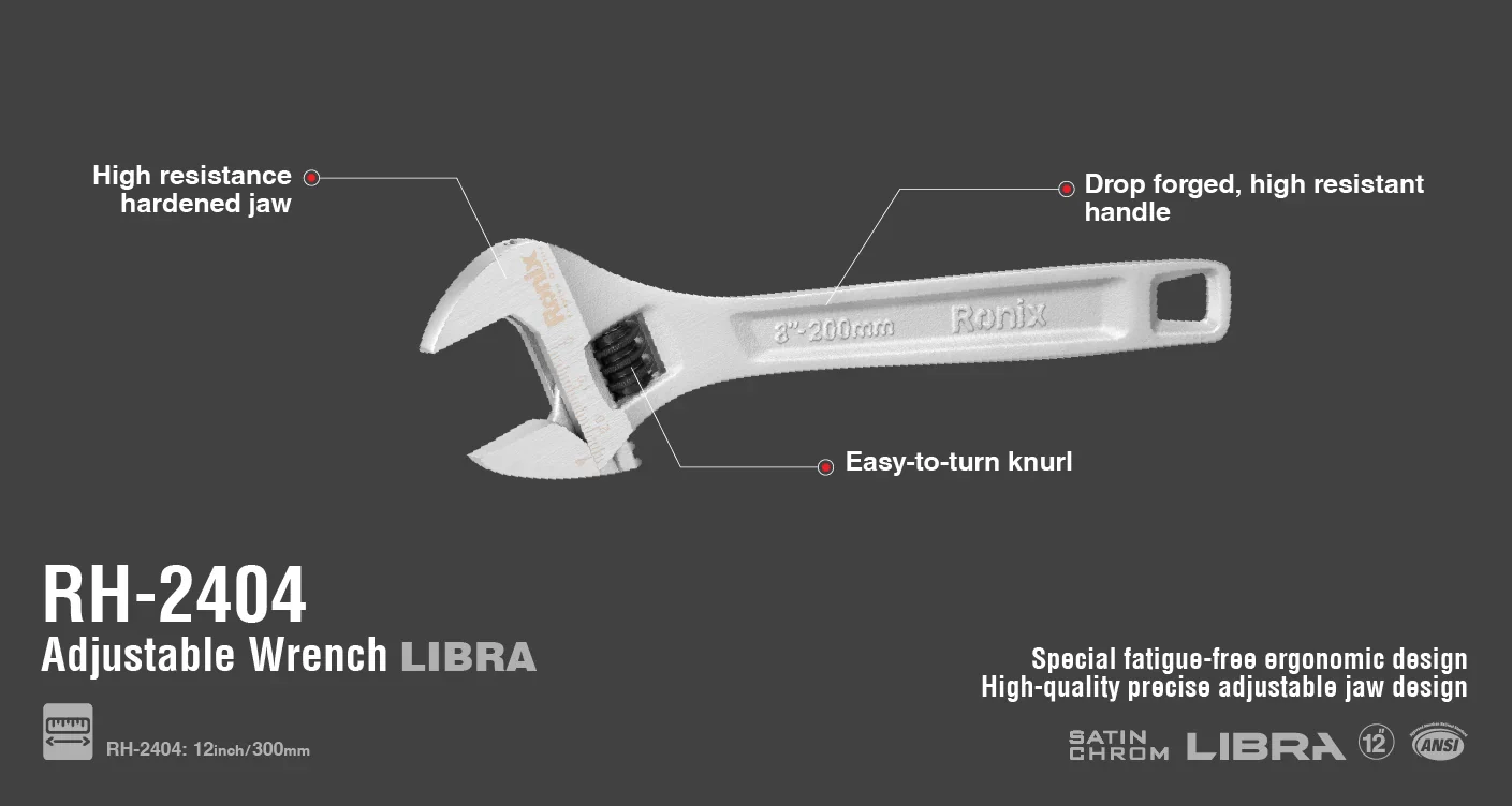 مفتاح موليت 12" من RONIX - Image 5