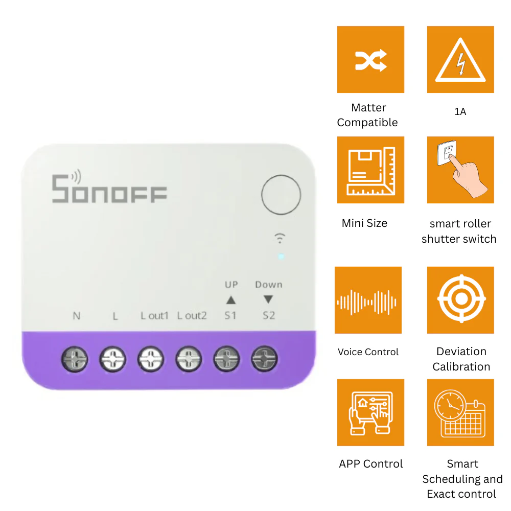 مفتاح تظليل نوافذ ذكي SONOFF MINI-RBS للتحكم في الستائر والشتر بسهولة من sonoff - Image 3