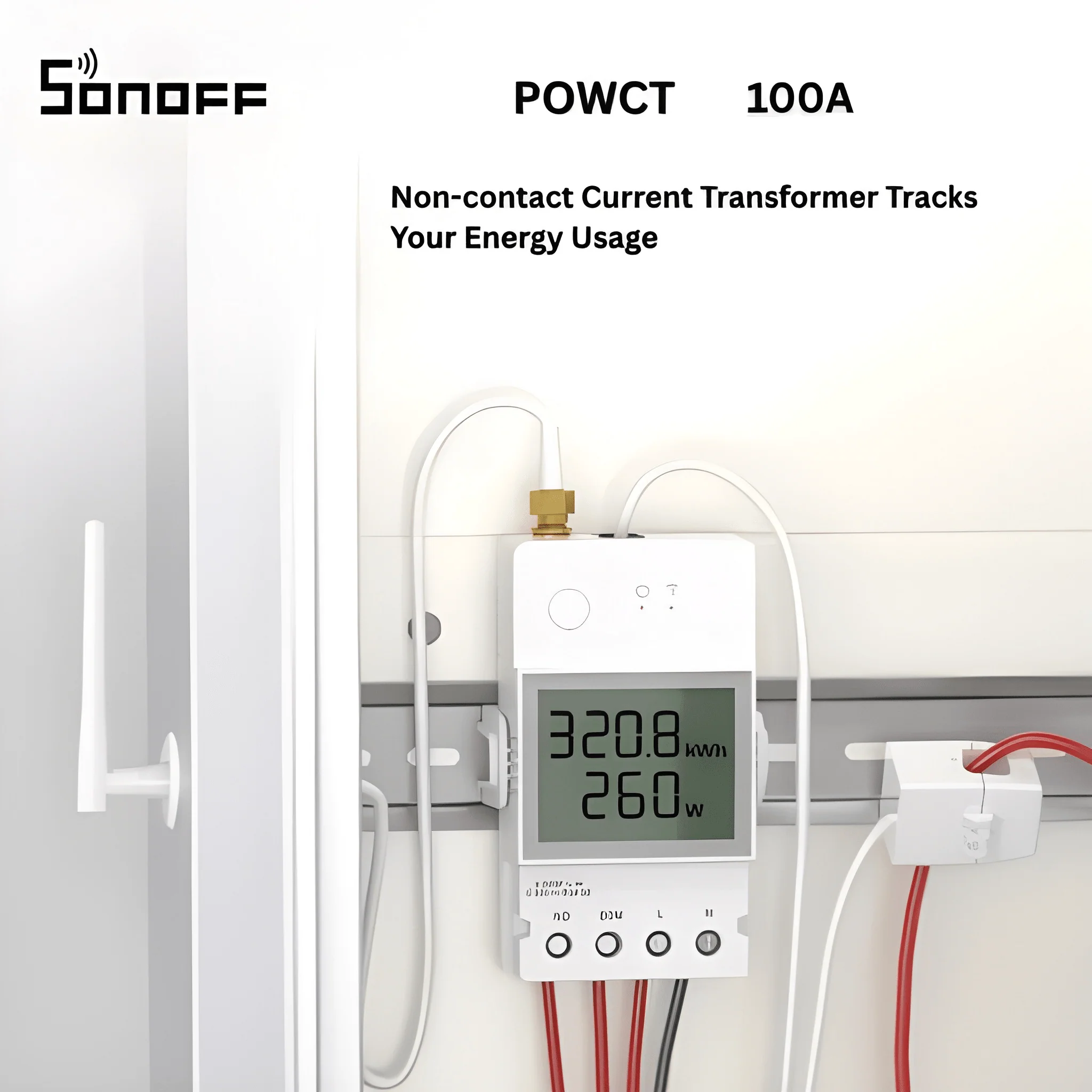 محوّل التيار الذكي SONOFF POWCT 100A لمراقبة الطاقة وتحسين الاستخدام من sonoff - Image 2