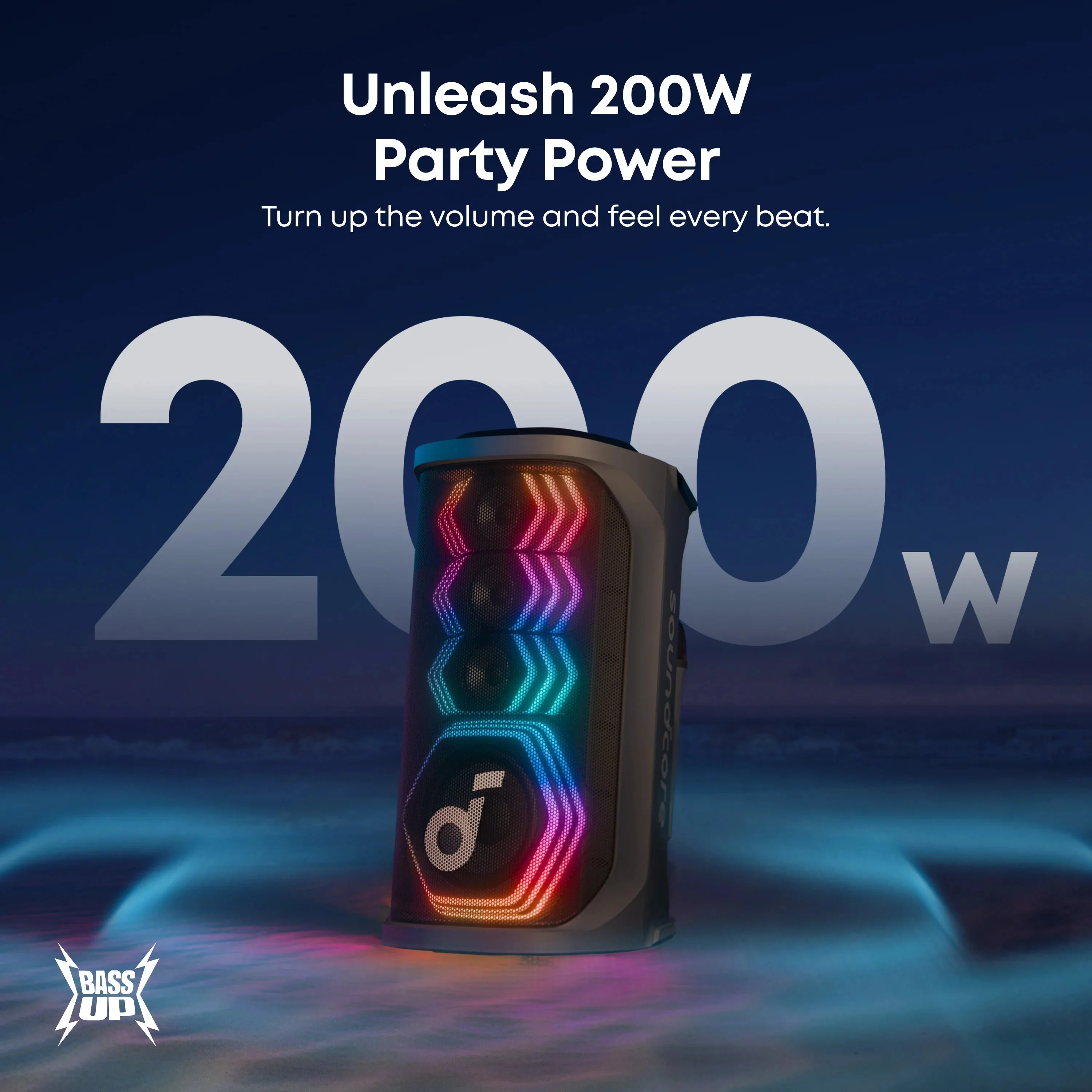 مكبر صوت 200W بصوت جهير واضح لملء المساحات الكبيرة من Anker - Image 7