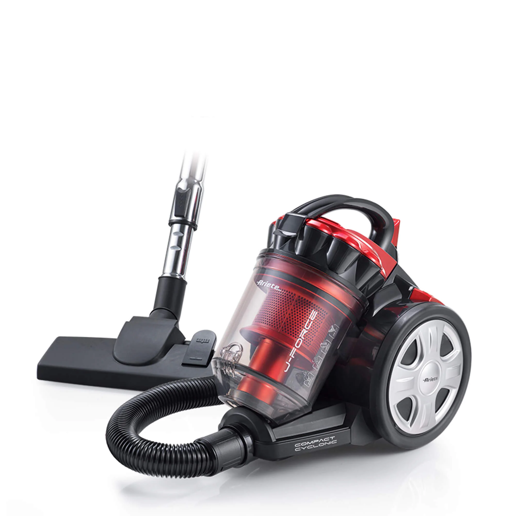 مكنسة كهربائية 700 واط من Ariete J-Force - أحمر وأسود - Image 4