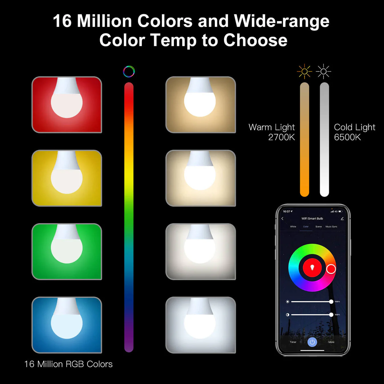 مصباح RGB ذكي بقوة 14 واط - Image 4