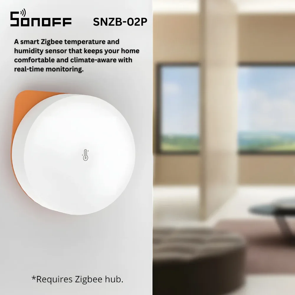 مستشعر درجة الحرارة والرطوبة SONOFF SNZB-02P مع شاشة LCD ومراقبة ذكية من sonoff - Image 2