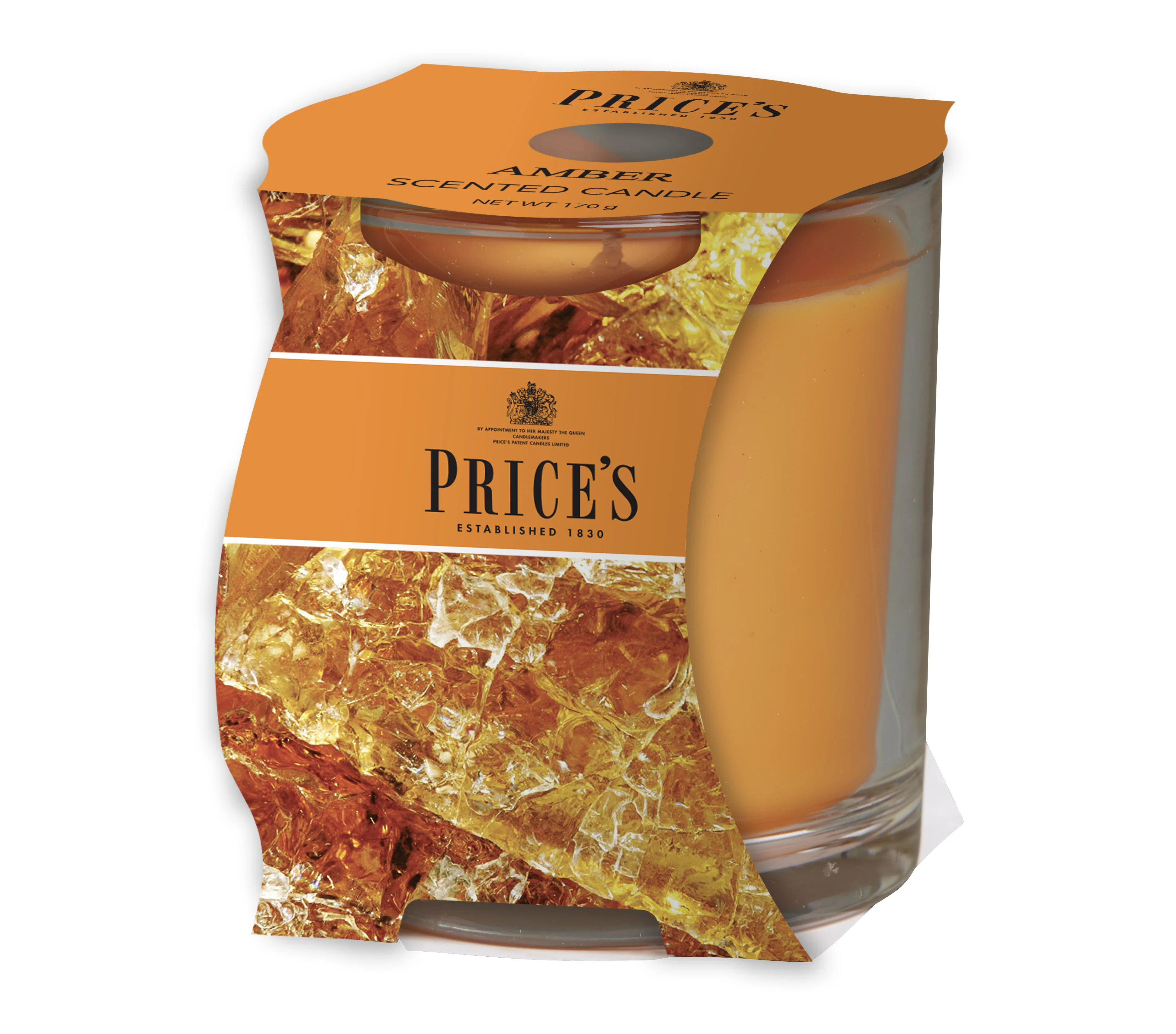 شمعة معطرة بكوب من Price's - العنبر