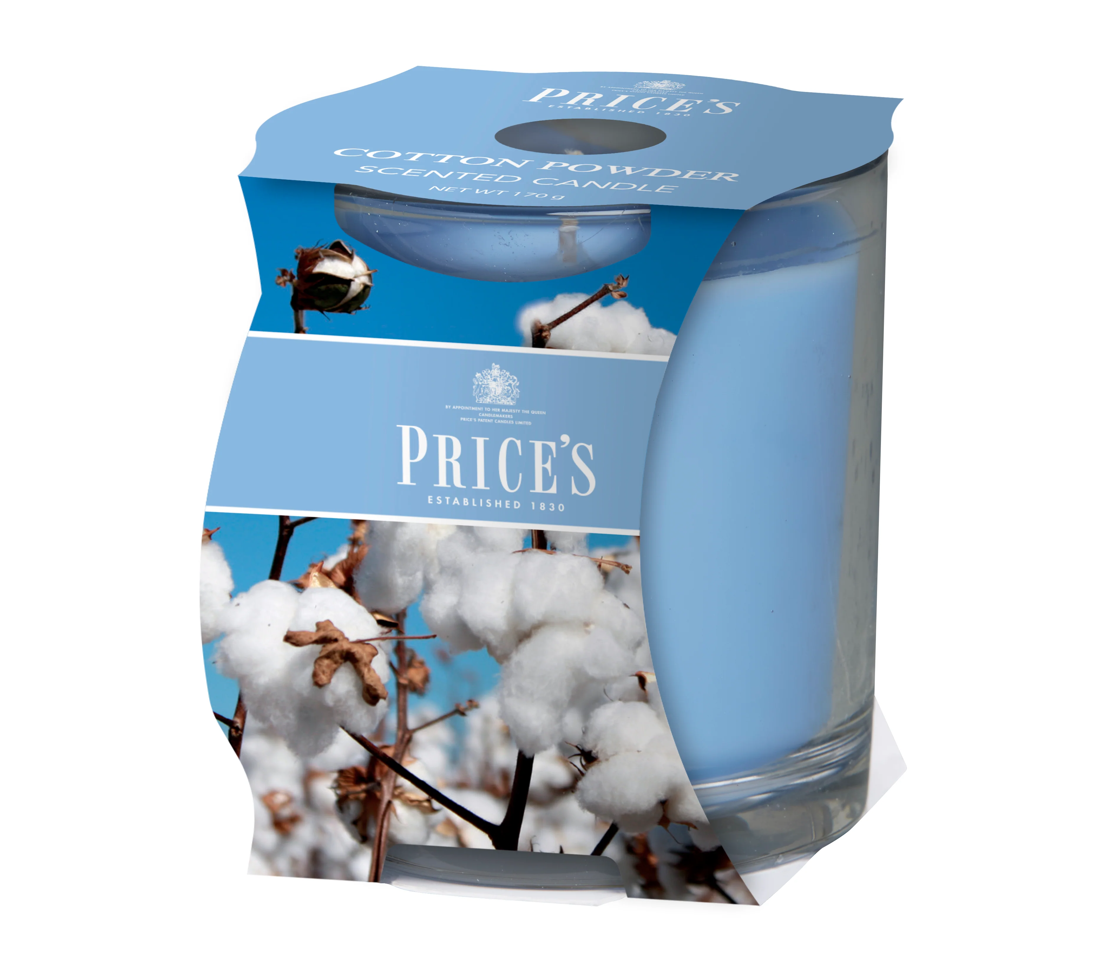 شمعة معطرة بكوب من Price's - انتعاش القطن