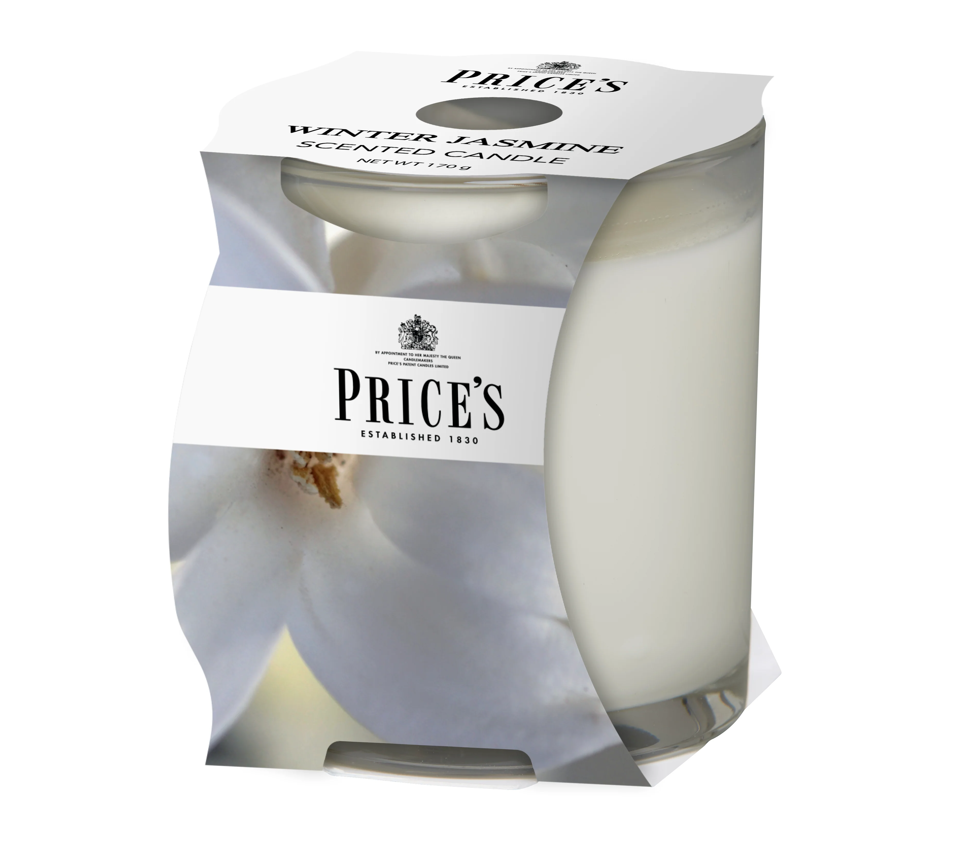 شمعة معطرة بكوب من Price's - الياسمين الشتوي