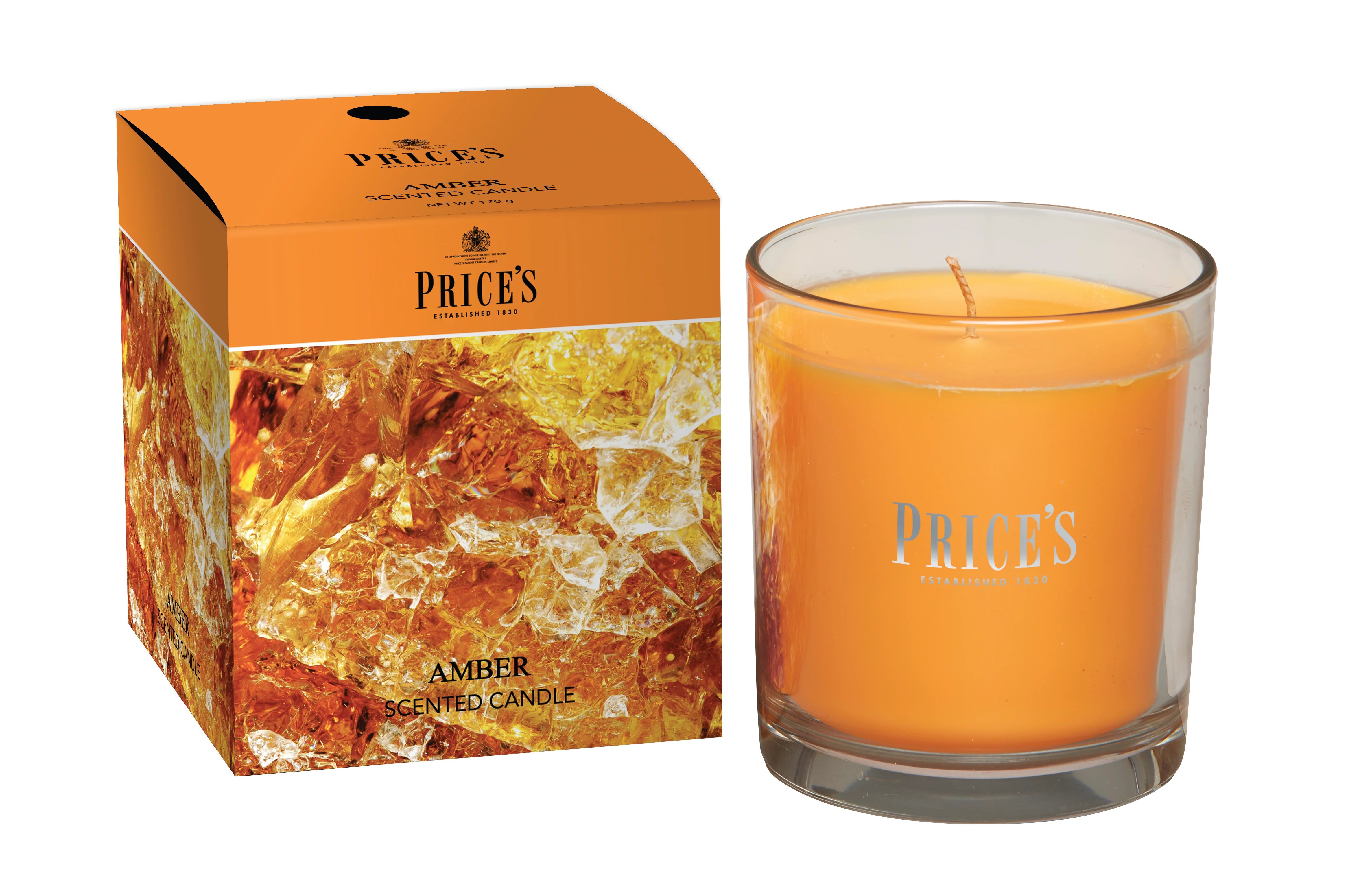 شمعة معطرة بكوب من Price's - العنبر