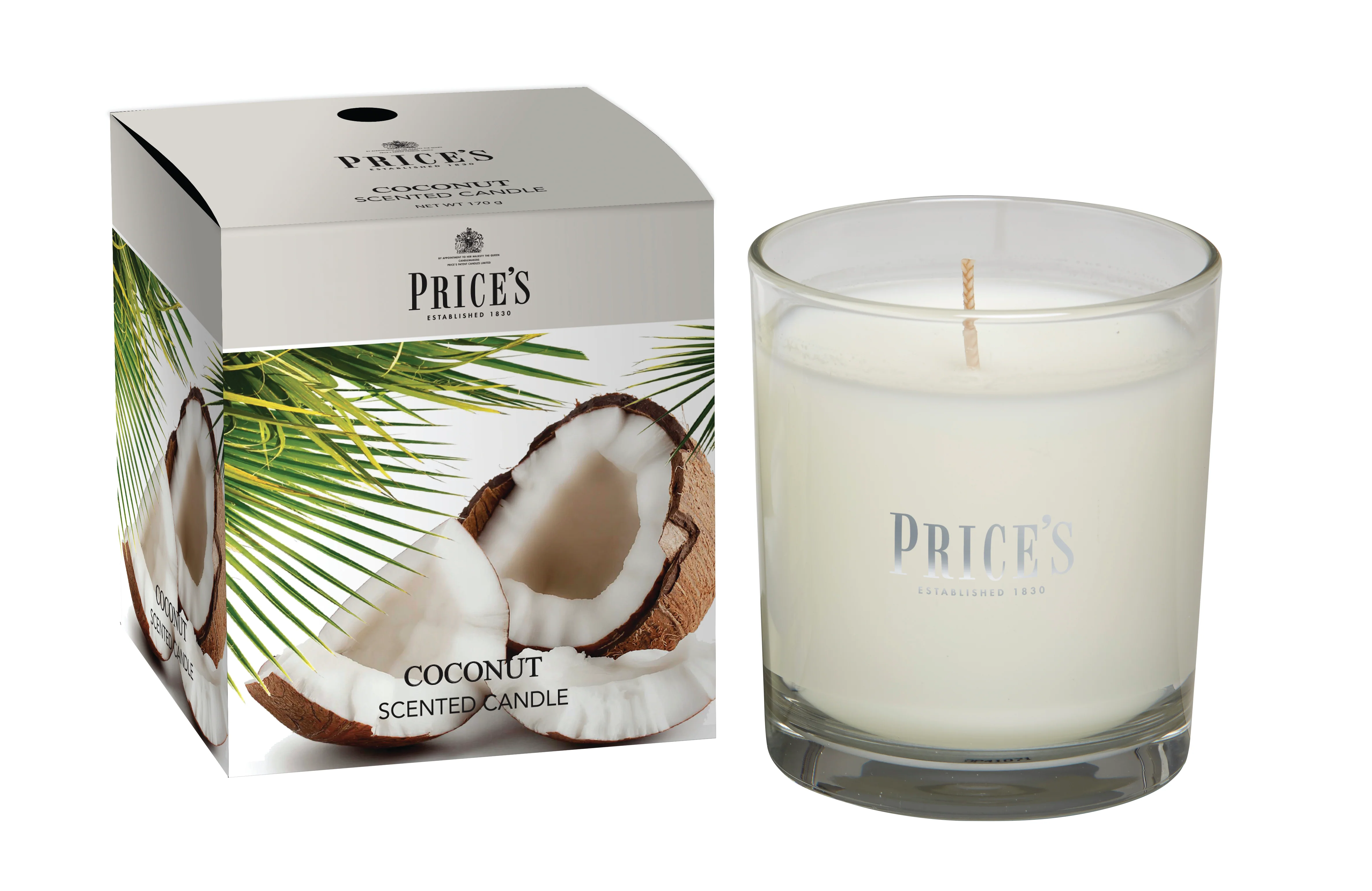 شمعة معطرة بكوب من Price's - جوز الهند
