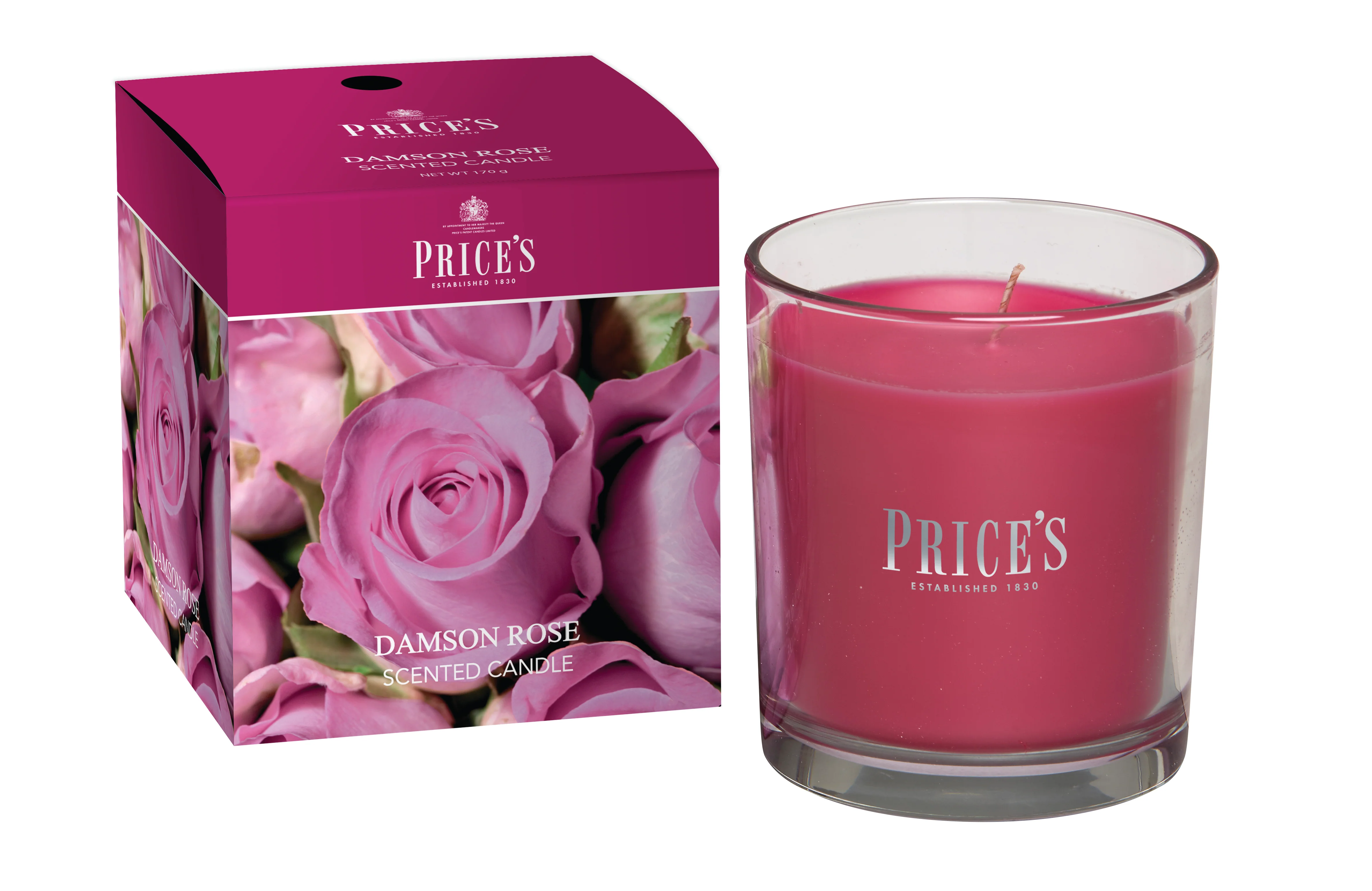 شمعة معطرة بكوب من Price's - الورد الجوري