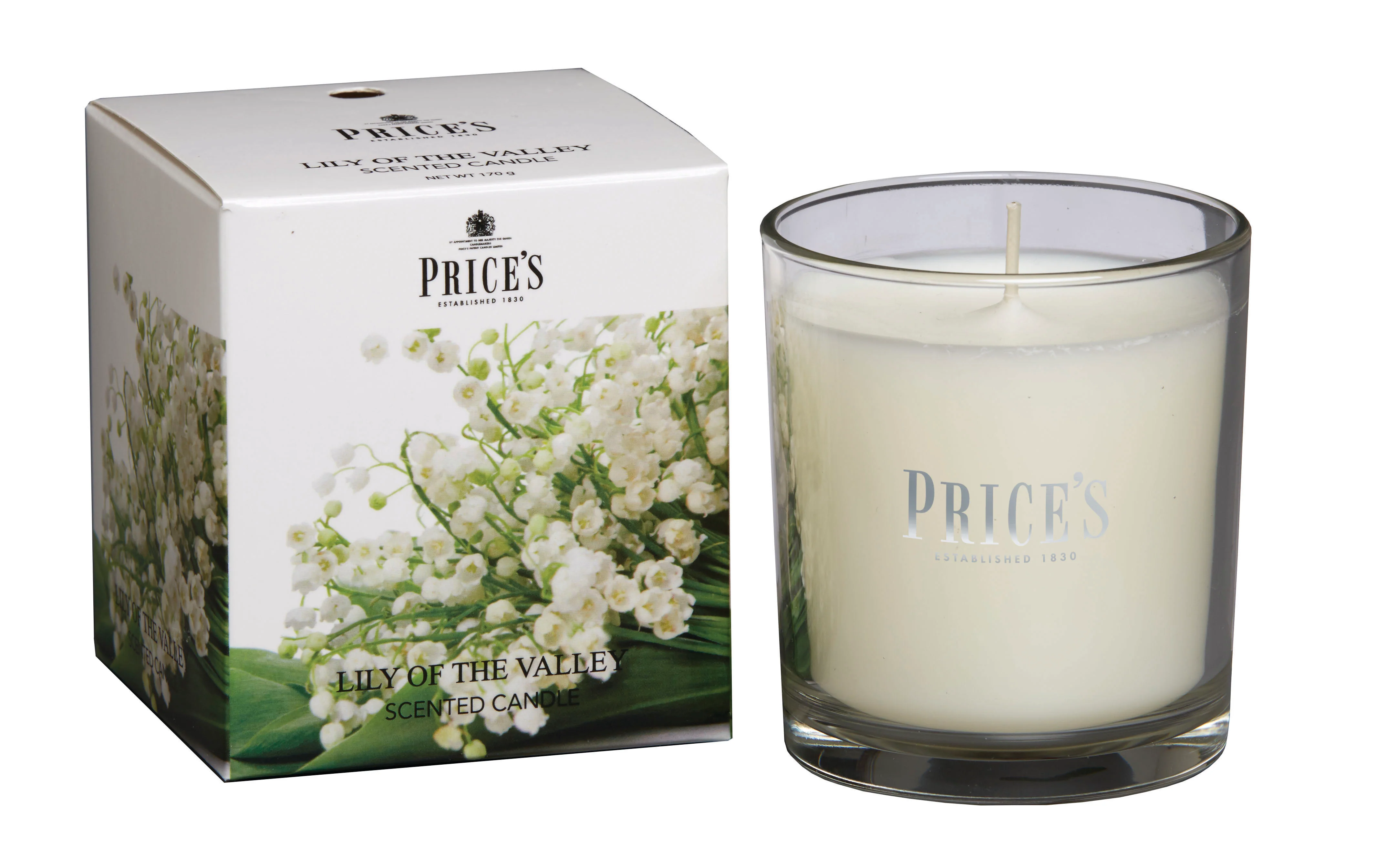 شمعة معطرة بكوب من Price's - زنبق الوادي