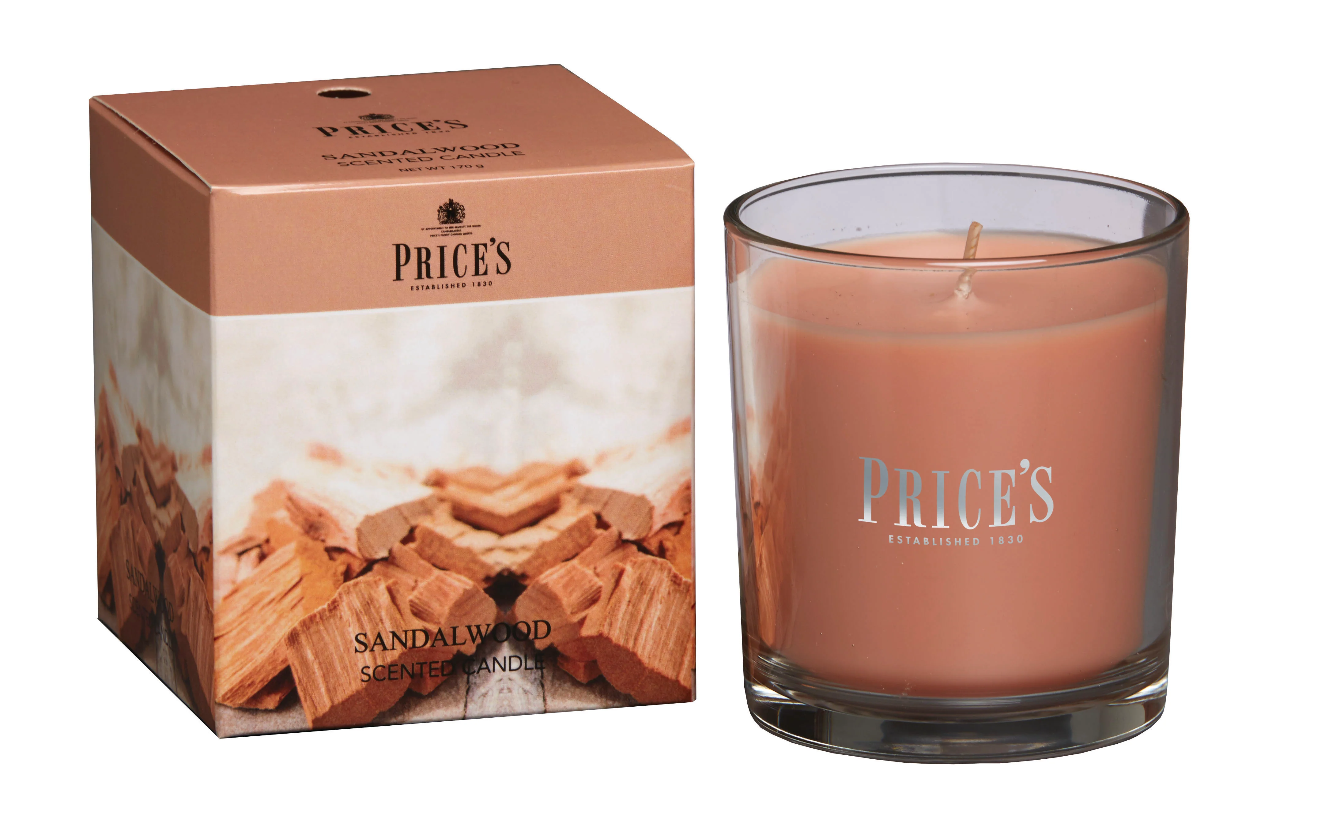 شمعة معطرة بكوب من Price's - خشب الصندل
