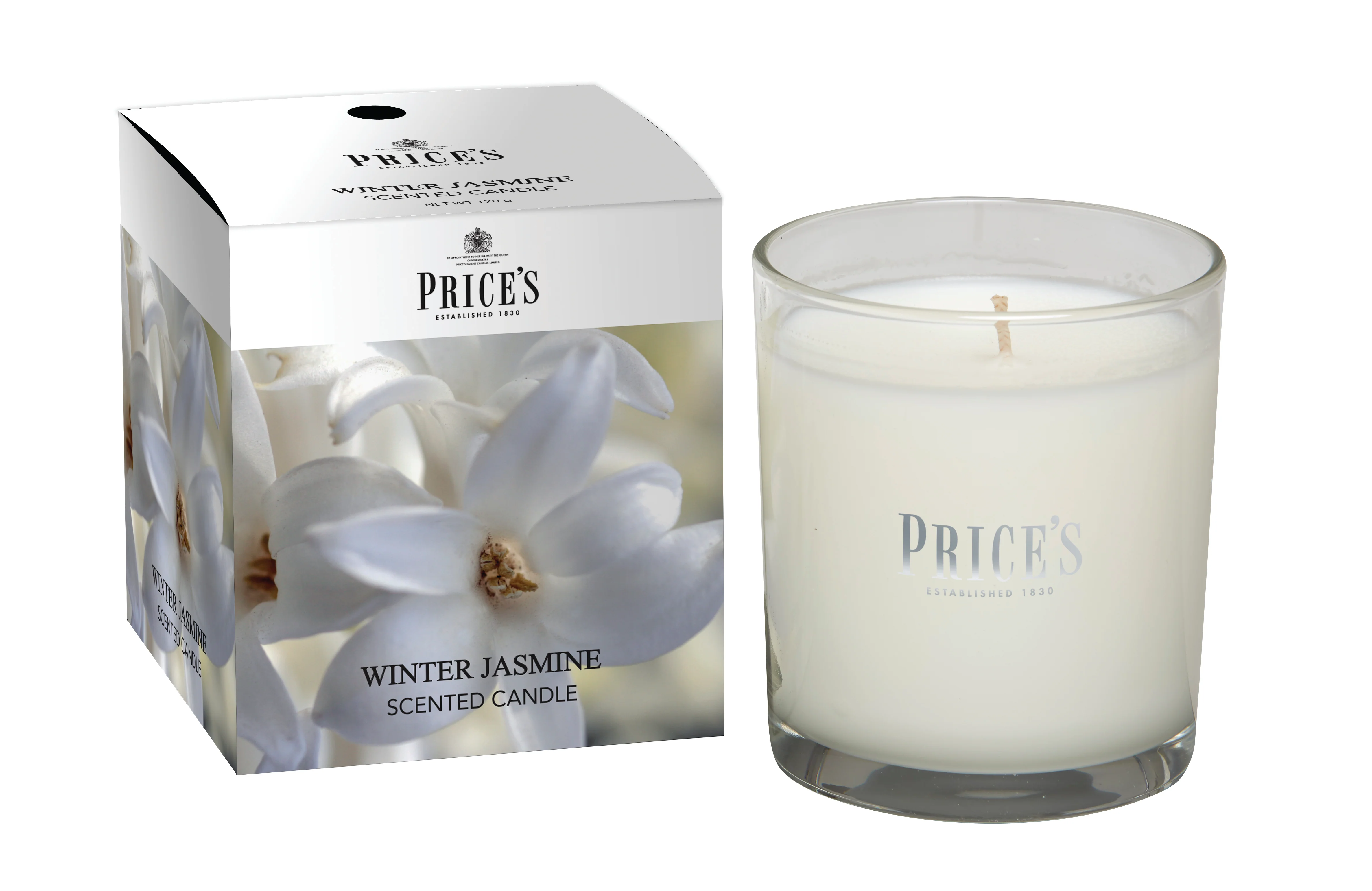 شمعة معطرة بكوب من Price's - الياسمين الشتوي