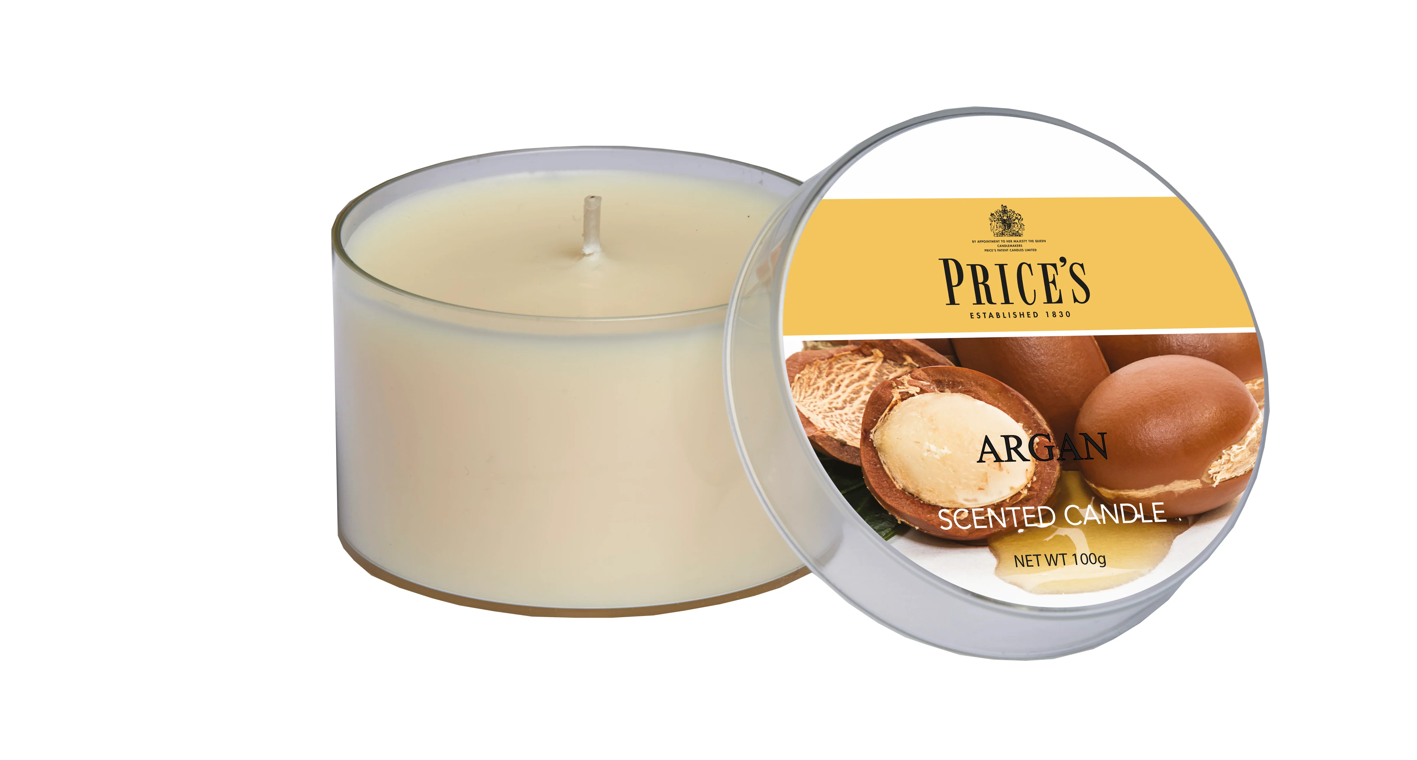 شمعة معطرة بعلبة من Price's - الأرغان