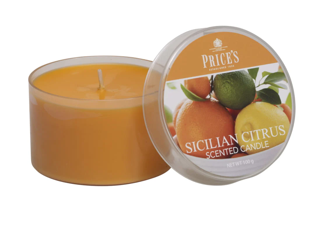 شمعة معطرة بعلبة من Price's - حمضيات من صقلية