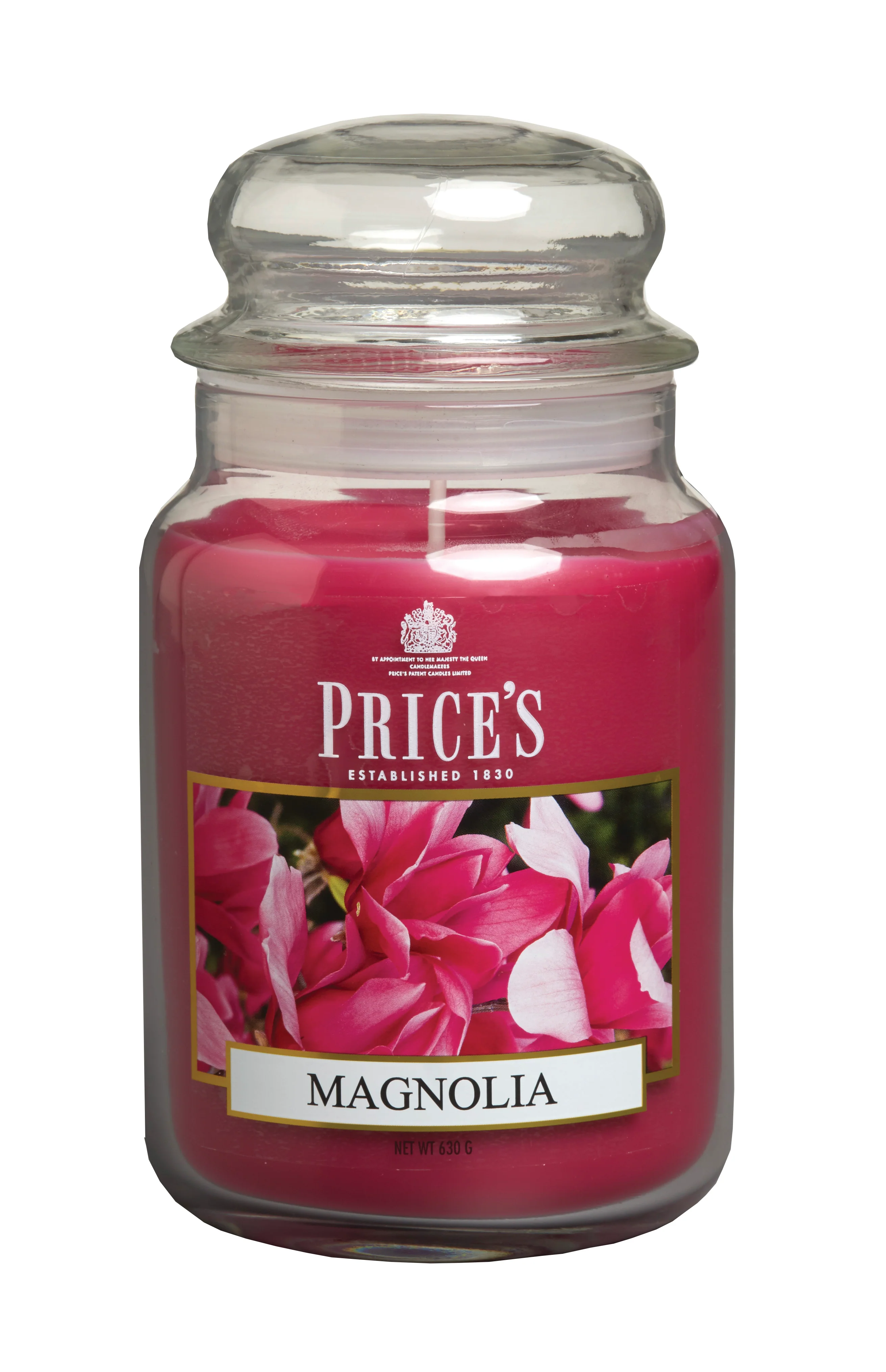 شمعة معطرة كبيرة بمرطبان وغطاء من Price's - ماغنوليا