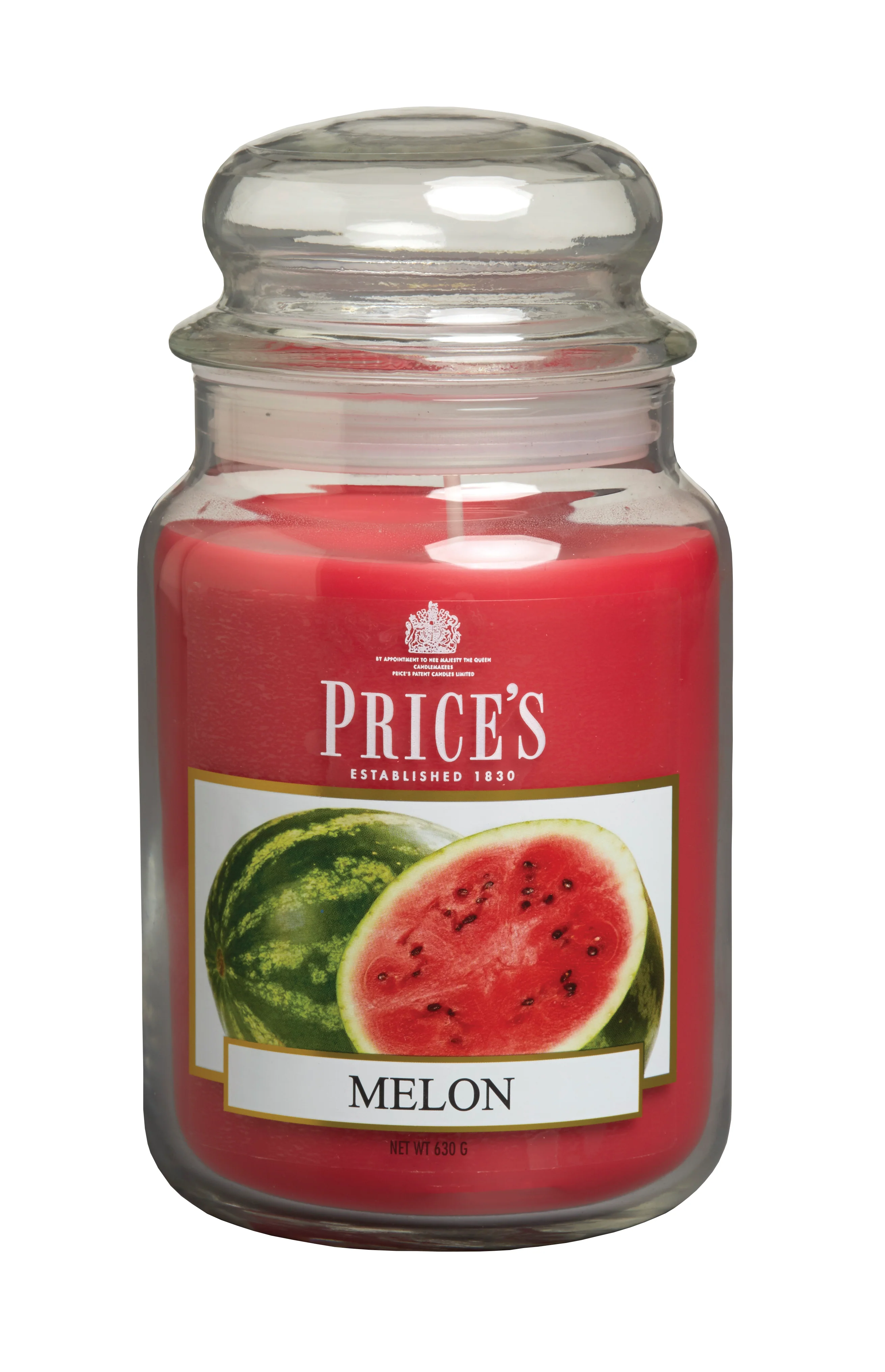 شمعة معطرة كبيرة بمرطبان وغطاء من Price's - البطيخ