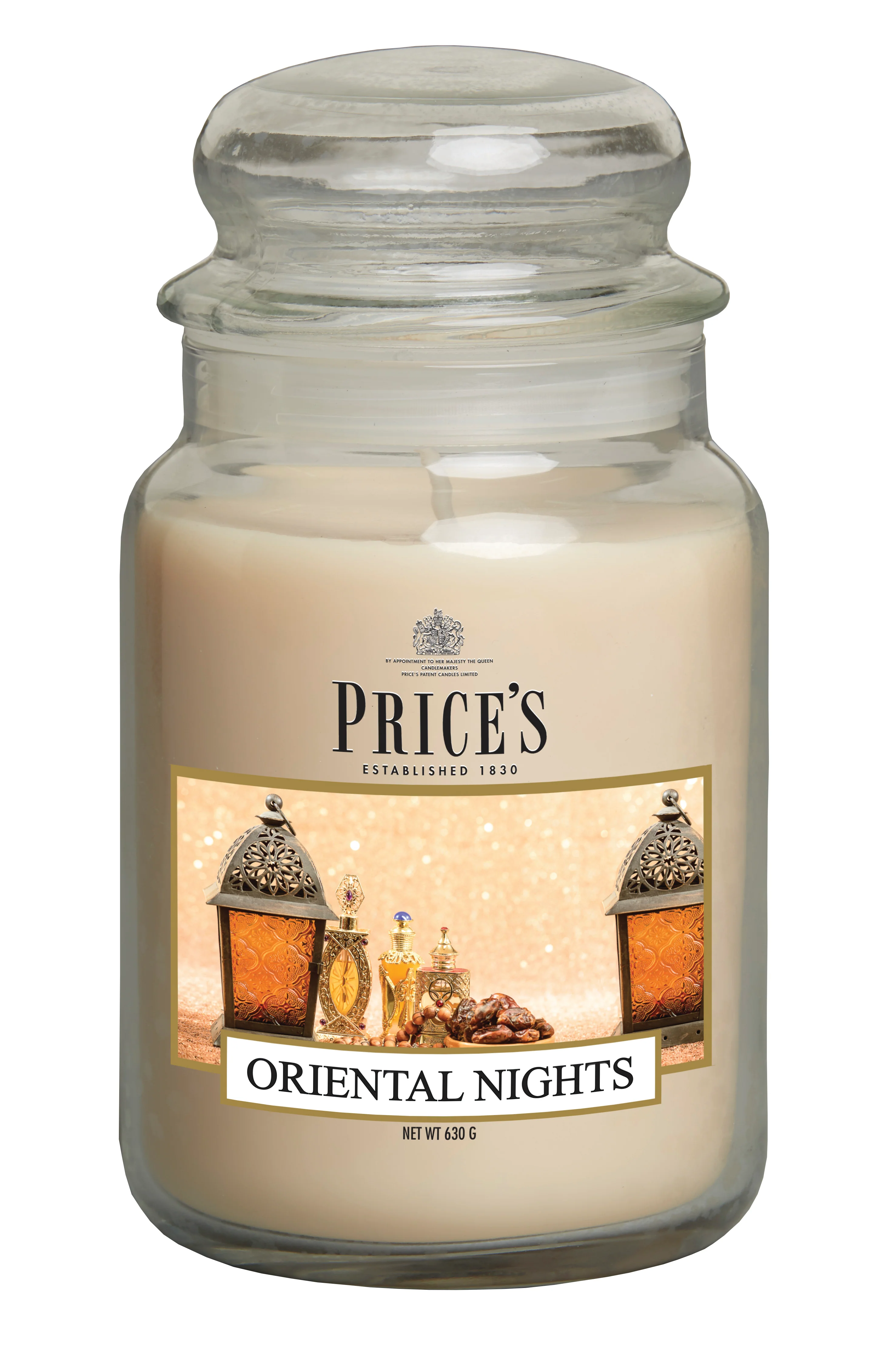 شمعة معطرة كبيرة بمرطبان وغطاء من Price's - ليالي شرقية