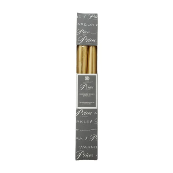 طقم شموع عشاء قطعتين من Price's Venetian - ذهبي - Image 3