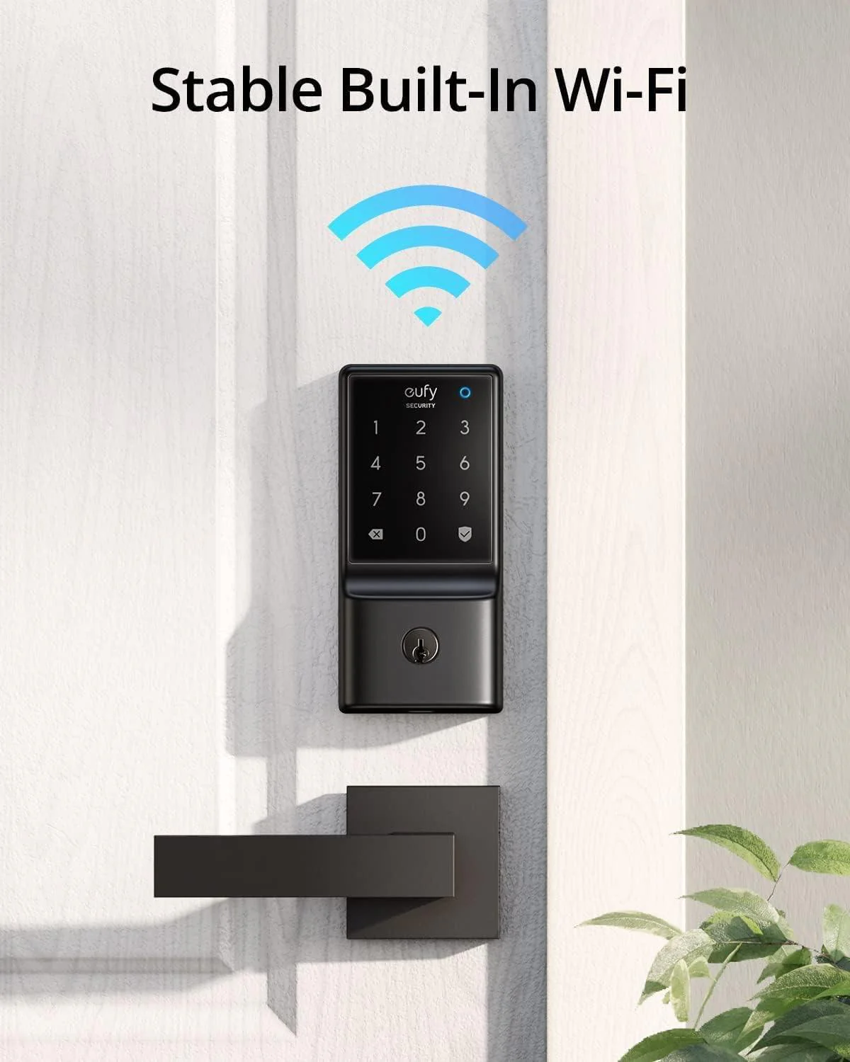 قفل ذكي Eufy Smart Lock C234 أسود مع Wi-Fi مدمج للتحكم عن بعد من Anker - Image 3
